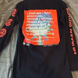 Obey unisex S Human Rights long sleeve tee